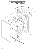 REFRIGERATOR DOOR Diagram and Parts List for 5GR2SHKXKQ00  Whirlpool Refrigerator