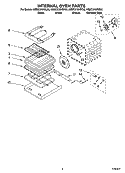 INTERNAL OVEN PARTS Diagram and Parts List for KEMC378KBT02  KitchenAid Microwave Oven Combo