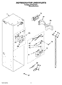 REFRIGERATOR LINER PARTS Diagram and Parts List for KSSS36FMX03  KitchenAid Refrigerator