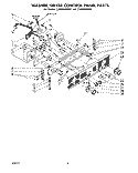 WASHER/DRYER CONTROL PANEL Diagram and Parts List for LT5005XMW0  Whirlpool Washer Dryer Combo