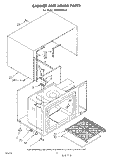 CABINET AND HINGE Diagram and Parts List for MW8650XL0  Whirlpool Microwave