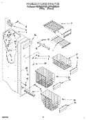 FREEZER LINER Diagram and Parts List for 4KSRS25QDW01  KitchenAid Refrigerator