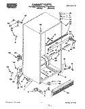 CABINET Diagram and Parts List for RT18BKXBW00  Roper Refrigerator