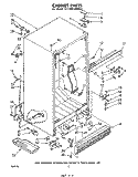 CABINET Diagram and Parts List for ET17HK1MWR0  Whirlpool Refrigerator
