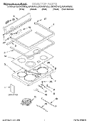 COOKTOP, LITERATURE Diagram and Parts List for KERC507HWH2  KitchenAid Range