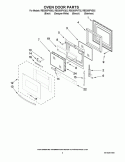 OVEN DOOR PARTS Diagram and Parts List for RBS305PVS02  Whirlpool Wall Oven