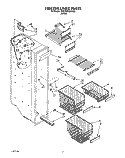 FREEZER LINER Diagram and Parts List for 3VED29DQAW00  Whirlpool Refrigerator