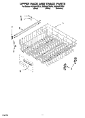 UPPER RACK AND TRACK PARTS Diagram and Parts List for KUDK02CRBL2  KitchenAid Dishwasher