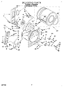 BULKHEAD Diagram and Parts List for LGT5624BQ0  Whirlpool Dryer