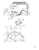 MACHINE BASE Diagram and Parts List for 6LSC9255AQ0  Whirlpool Washer