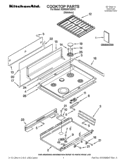 COOKTOP PARTS Diagram and Parts List for KDRS807XSP01  KitchenAid Range