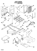 UNIT PARTS Diagram and Parts List for KSRB25FRBX02  KitchenAid Refrigerator