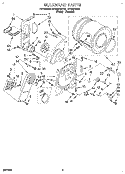 SECTION Diagram and Parts List for LER5644AW2  Whirlpool Dryer