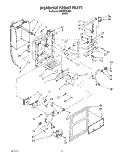 DISPENSER FRONT Diagram and Parts List for 3XKGN701000  Whirlpool Refrigerator