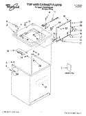 TOP AND CABINET PARTS Diagram and Parts List for 3RGSC9455JQ1  Whirlpool Washer