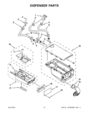 DISPENSER PARTS Diagram and Parts List for CET8000AQ1  Whirlpool Washer Dryer Combo