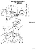 MACHINE BASE PARTS Diagram and Parts List for 7MLSR7103PQ0  Whirlpool Washer