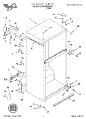 CABINET Diagram and Parts List for 3VET20DKFW02  Whirlpool Refrigerator