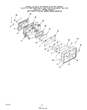 OVEN DOOR Diagram and Parts List for 2384W1A  Roper Range