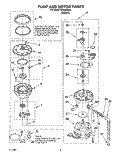 PUMP AND MOTOR Diagram and Parts List for KUDB230B0  KitchenAid Dishwasher