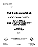 SECTION Diagram and Parts List for KSVD060YAL0  KitchenAid Range Hood