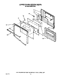 UPPER OVEN DOOR Diagram and Parts List for KEBI241XBL2  KitchenAid Wall Oven