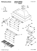 HOOD PARTS Diagram and Parts List for KHVU761RSS0  KitchenAid Range Hood