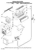 ICEMAKER PARTS Diagram and Parts List for MSD2269KEB01  Whirlpool Refrigerator