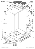 CABINET PARTS Diagram and Parts List for KSSS36QTB00  KitchenAid Refrigerator