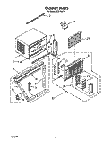 CABINET Diagram and Parts List for ACQ154XY0  Whirlpool Air Conditioner