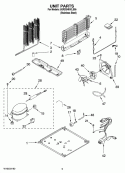UNIT PARTS Diagram and Parts List for 5GR2SHKXLS05  Whirlpool Refrigerator
