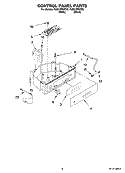 CONTROL PANEL PARTS Diagram and Parts List for KUIS18PNTW0  KitchenAid Ice Maker