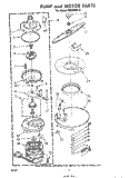 PUMP AND MOTOR Diagram and Parts List for SHU70010  Whirlpool Dishwasher