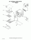 30`` INTERNAL OVEN PARTS Diagram and Parts List for KDRS483VSS00  KitchenAid Range