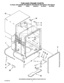 TUB AND FRAME PARTS Diagram and Parts List for WDT710PAYB3  Whirlpool Dishwasher