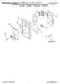 CONTROL PANEL, LITERATURE Diagram and Parts List for KHMS147HBL0  KitchenAid Microwave