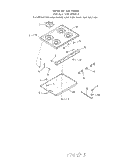 MAIN TOP Diagram and Parts List for 1276W0A  Roper Range