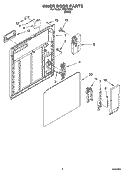 INNER DOOR PARTS Diagram and Parts List for IRD6750D2  Inglis Dishwasher
