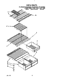 SHELF Diagram and Parts List for ET18NKXZG00  Whirlpool Refrigerator