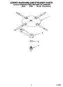 LOWER WASHARM AND STRAINER PARTS Diagram and Parts List for KUDP01ILBT5  KitchenAid Dishwasher