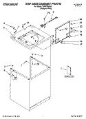 TOP AND CABINET PARTS Diagram and Parts List for TAWX700JQ2  Estate Washer