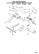 TOP VENTING PARTS, OPTIONAL PARTS Diagram and Parts List for KERA807PBL02  KitchenAid Range