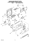 DISPENSER AND FRONT PARTS Diagram and Parts List for KSSS36QMB03  KitchenAid Refrigerator