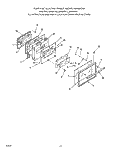OVEN DOOR Diagram and Parts List for S9507W0  Roper Range