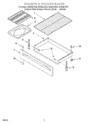 DRAWER AND BROILER Diagram and Parts List for GR396LXGQ2  Whirlpool Range