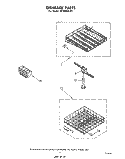 DISHRACK Diagram and Parts List for DP3800XLW1  Whirlpool Dishwasher