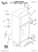 CABINET, LITERATURE Diagram and Parts List for ET1CHKXKT00  Whirlpool Refrigerator