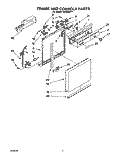 FRAME AND CONSOLE Diagram and Parts List for DU8950XY1  Whirlpool Dishwasher
