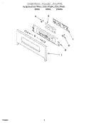 CONTROL PANEL Diagram and Parts List for KEBC177HBT1  KitchenAid Wall Oven