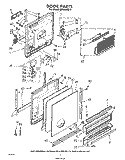 DOOR Diagram and Parts List for SHU60020  Whirlpool Dishwasher